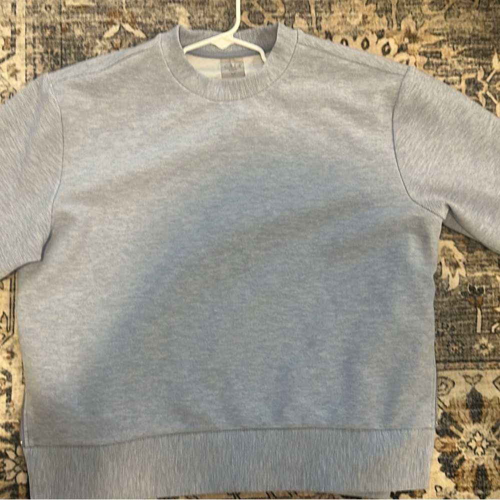 CALIA light blue side zip pullover sweater oversized cozy tops sz Med